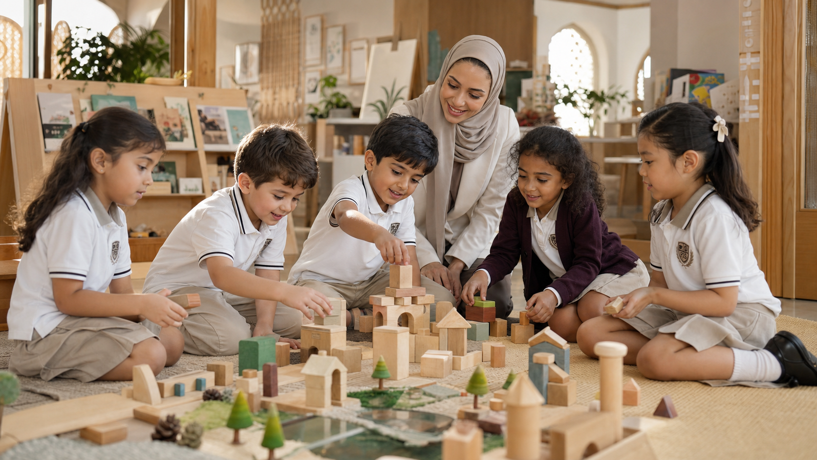 Young learners collaborating through creative play